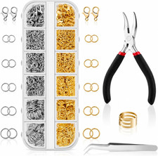 1200 Pcs Open Jump Rings for Jewelry Making Supplies, DIY Necklace Repair Kit wi picture