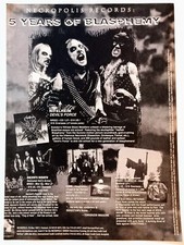 NECROPOLIS RECORDS~1998 ALBUM PROMO AD ADVERT POSTER PINUP~NIFELHEIM/ARCKANUM picture