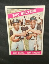 1966 Topps Baseball #99 Buc Belters - Stargell & Clendenon - Hall of Fame picture