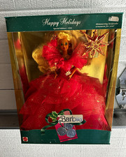 Mattel Happy Holidays Barbie 1990 Special Edition Christmas Doll 12in Unopened picture