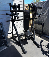 Promaxima Plate-Loaded Shoulder Press Machine, Steel, Black, Commercial Use picture