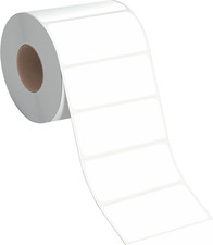 600 PCS Rectangular Stickers, Blank Write on Labels Self-Adhesive Roll White picture