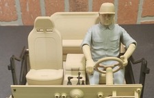 Knight Customs  1/10 Axial Scx10 Cj7 Rc Crawler Working Interior, Driver picture