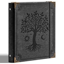 Ovesmusl PU Leather 3 Ring Binder 1 Inch Round 1