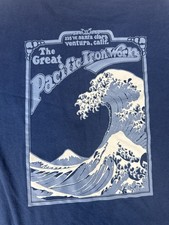 Patagonia Shirt Mens Medium Great Pacific Iron Works Hokusai Wave Graphic Tee picture