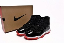 Air Jordan 11 Retro Bred Men's Black Red Sneakers 378037-061  picture