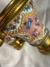 Antique c1890 Lemaire Paris Pink Enamel Opera Glasses Lorgnette MOP French /Rare picture