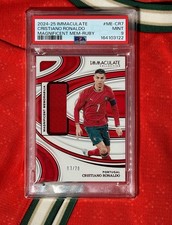 2024-25 IMMACULATE CRISTIANO RONALDO MAGNIFICENT MEM-RUBY 03/20 PSA 9 (POP 1) 💎 picture