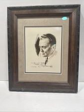 J Edgar Hoover Autographed Framed Picture Signed By Paul Frehm Dated 10/25/44 picture