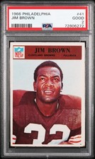 1966 Philadelphia Football #41 Jim Jimmy Brown Cleveland Browns HOF PSA 2 GOOD picture