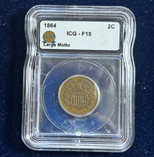 1864 2C Two Cents Large Motto, ICG-F15 picture