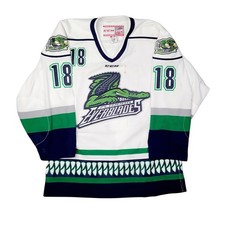 Florida Everblades Aaron Bogosian Autographed ECHL Game Worn Hockey Jersey 52 picture