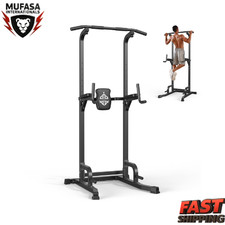 SPORTSROYALS Power Tower Pull Up Bar Dip Station Leg Raise Home Gym Workout picture