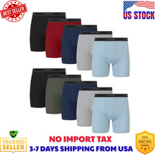  10 Pack Hanes Men's Value Pack Assorted Boxer Briefs Breathable, S-3XL picture