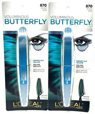 (2) Loreal Voluminous Butterfly Mascara Sealed 0.21 oz Waterproof 870 - Black picture