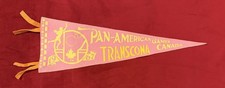 Vintage 1967 Pan American Games Canada Transcona 20 Inch Travel Pennant picture