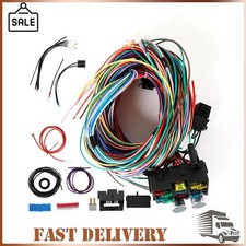 1 Set Universal 12 Circuit Extra Long Wires Wiring Harness 10 Fuses Kit picture