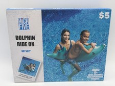High Five Dolphin Inflatable Ride-On Pool Float 68x32