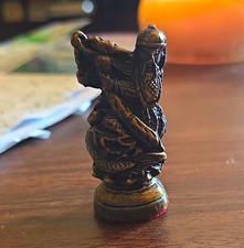 Bronze Tone Metal Dragon Chess Piece, Antique Finish, Red Felt Base, 3D(P) picture
