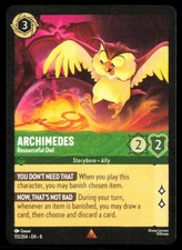 Archimedes - Resourceful Owl 113/204 Rare Reign of Jafar Lorcana Near Mint picture