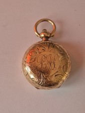 Antique Victorian Rose Gold Filled Cased Sovereign Holder A.L.D Dennison 1900s picture