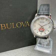 Bulova Watch Men 38mm White Dial Silver Tone Round 96A28 New Battery W/Box picture