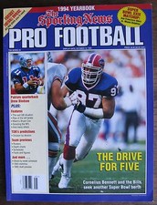 Football Magazine: 1994 TSN Pro Football Yearbook Magazine picture