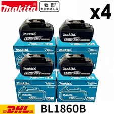 2 x Makita BL1860B-2 18V LXT Lithium-Ion 6.0 Ah Battery - New - USA SHIP picture