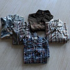 Lot Of 5 Vtg 60s 70s Roland Shirt Mens M Nylon Disco Big Collar Groovy Hippie picture