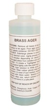 Brass Ager Liquid 8oz. Tarnish Solid Brass with Antique Patina Oxidizer Vintage picture