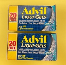 2 Pack Advil Liqui-Gels 200mg 180 Capsules Each 360 Total Exp 09/2026 picture
