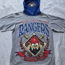 RARE Vintage 1994 Texas Rangers MLB Tazmanian Devil Warner Bros Graphic Shirt LG picture