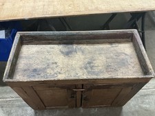 Antique Primitive Rustic Pine Dry Sink 2 Door Cabinet /Some Original Paint 42.5” picture