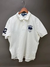 VTG Polo Ralph Lauren White New York 1967 Double Big Pony Polo Shirt Size 2XL picture