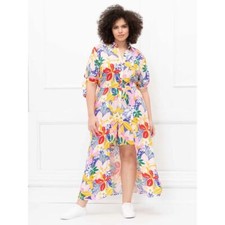 ELOQUII Elements New Walk-Through Romper Floral Rayon Maxi Overlay Size 22 picture