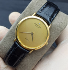 VTG Raymond Weil Geneve 18K Gold Plated Swiss Quartz Watch Diamond Dial Accent picture