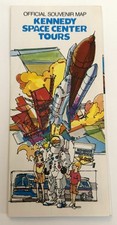 Vtg 1983 Official Souvenir Map Kennedy Space Center Tours  picture