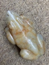 Unique Chinese Old HeTian Jade Hand Carved *Frog* Statue picture