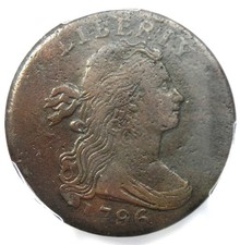 1796 Reverse of 1797 Draped Bust Large Cent 1C S-94 - PCGS VF Details - R5+ picture