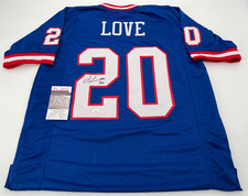 JULIAN LOVE NEW YORK GIANTS SIGNED CUSTOM STITCHED JERSEY JSA WITNESS COA picture