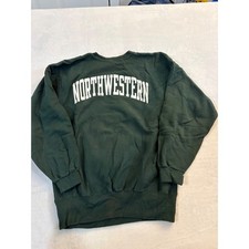 Vintage Champion Reverse Weave Northwestern Sweatshirt Green XXL Made in USA picture