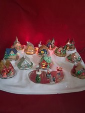12 Piece Putz Christmas Village Display Vintage Good Cond 1960’s RARE picture