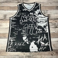 XXXTentacion Jersey Adult Large Black White Jerseybird Custom Rapper Rap Tee picture