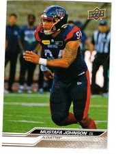 2024 UD CFL Mustafa Johnson GOLD Card #33 Montreal Alouettes Colorado picture