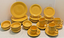 MCM Genuine Homer Laughlin Fiesta Yellow 42 Pc Dinnerware Set For 7-Excellent picture