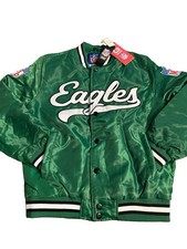 Philadelphia Eagles NFL  Kelly Green Satin Bomber Jacket -New With Tags Size S picture