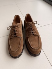 Berwick 1707 Snuff Suede Apron Toe Derby Shoe picture