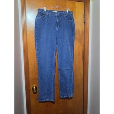 Riders by Lee Relaxed Fit Straight Leg Jeans Size 16 Long Medium Wash Denim picture