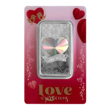 2024 Pamp Love is Precious Heart Holographic 50 Gram Silver Bar - In Assay picture