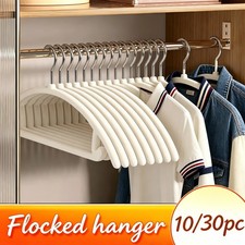 Joybos Premium Fuzzy Hanger, Non-Slip Shoulderless Suit Hangers, Space-Saving picture